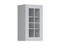 BRW Верхний кухонный шкаф Верди 40 см левый с дисплеем светло-серый матовый, греноловый серый/светло-серый матовый FL_G_40/72_LV-SZG/JSZM фото thumb №2