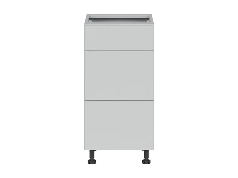 BRW Кухонный базовый шкаф Top Line 40 см с ящиками светло-серый матовый, греноловый серый/светло-серый матовый TV_D3S_40/82_2SMB/SMB-SZG/BRW0014 фото №1