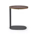 Журнальный стол из дерева HALMAR DELPHI, 48x26 см, орех / каркас из металла: черный фото thumb №3