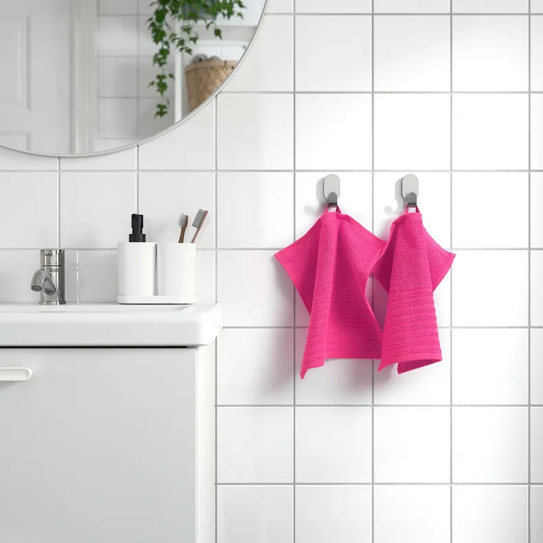 IKEA VÅGSJÖN ВОГШЁН, полотенце, ярко-розовый, 30x30 см 905.710.95 фото №3