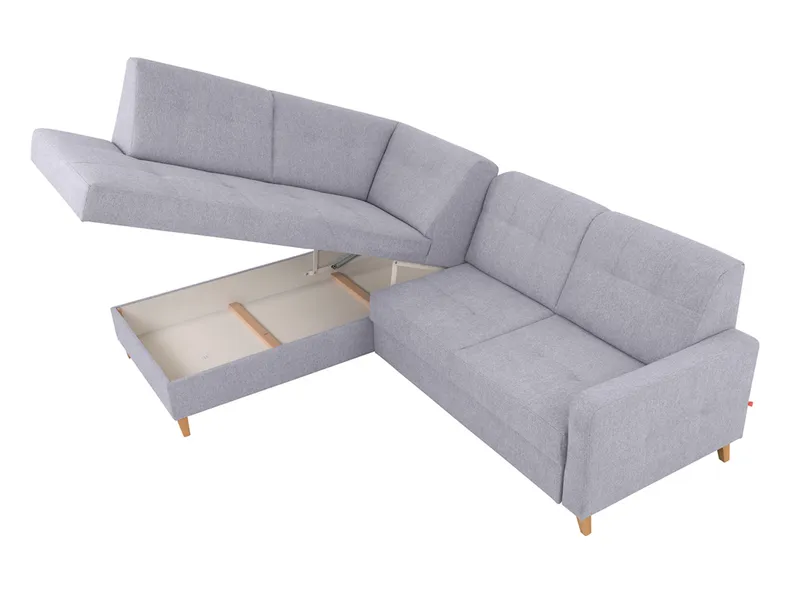 BRW Кутовий розкладний диван Lars з ящиком для зберігання сірий, Primo 88 Grey NA-LARS-OTMBK.2F-G2_BA3671 фото №6