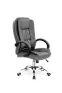 Кресло компьютерное офисное вращающееся HALMAR RELAX серый, экокожа фото thumb №1