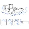 IKEA SONGESAND СОНГЕСАНД, каркас ліжка, 4 коробки для зберіг, білий / Ліндборн, 160x200 см 094.950.49 фото thumb №11