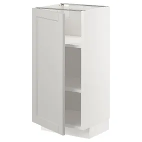 IKEA METOD МЕТОД, напольный шкаф с полками, белый / светло-серый, 40x37 см 094.594.33 фото