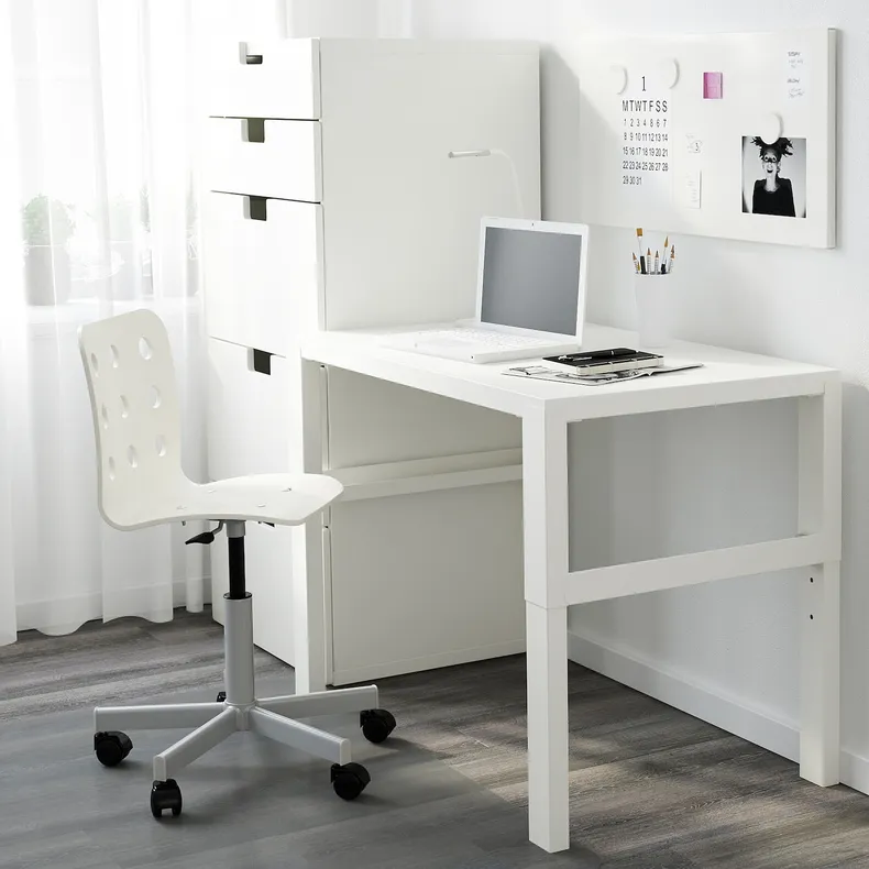 IKEA PÅHL ПОЛЬ, письменный стол, белый, 96x58 см 491.289.45 фото №3