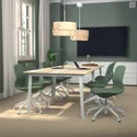 IKEA MITTZON МІТТЗОН, стіл для конференцій, береза okl / біла, 140x108x75 см 095.333.86 фото thumb №3