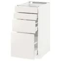 IKEA METOD МЕТОД / MAXIMERA МАКСИМЕРА, напольн шкаф 4 фронт панели / 4 ящика, белый / белый, 40x60 см 690.498.67 фото thumb №1