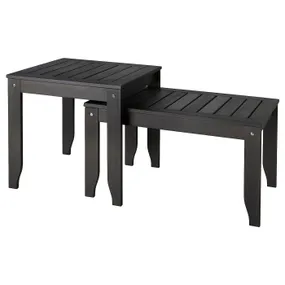 IKEA ÖRSKÄR ЕРШЕР, комплект столів, 2 шт, для приміщення/вулиці темно-сірий 305.337.37 фото