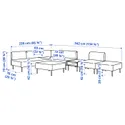 IKEA LILLEHEM ЛІЛЛЕХЕМ, 6-м модульний диван з журн столиком, ВІССЛЕ/бежевий деревина 195.710.47 фото thumb №5