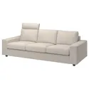 IKEA VIMLE ВІМЛЕ, 3-місний диван, з підголівником з широкими підлокітниками / Gunnared бежевий 794.013.30 фото thumb №1