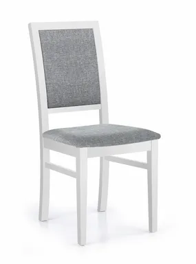 Кухонний стілець HALMAR SYLWEK1 білий/сірий (1шт=2шт) фото