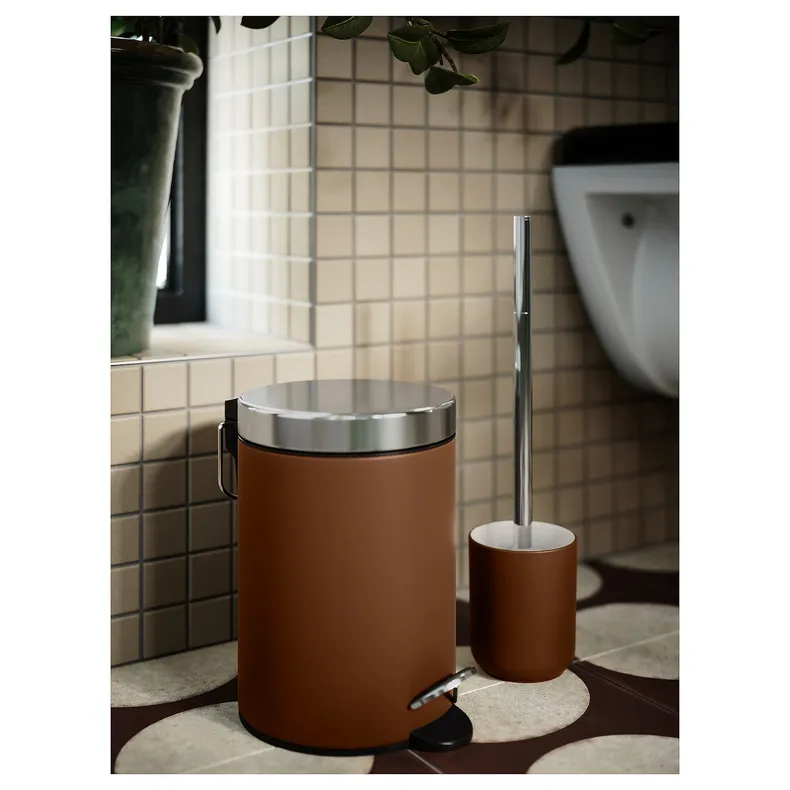 IKEA EKOLN ЕКОЛЬН, кошик для сміття, коричневий, 3 l 805.423.10 фото №3