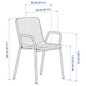 IKEA TORPARÖ ТОРПАРЕ, стіл+4 крісла з підлокітн, вуличний, білий/світло-сіро-блакитний, 130 см 494.948.68 фото thumb №5