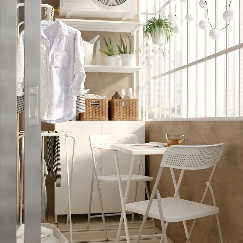 IKEA TORPARÖ ТОРПАРЕ, стілець, кімнатний/вуличний, складаний білий/сірий 005.378.50 фото №3