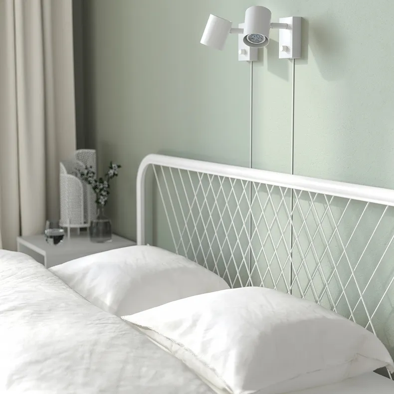 IKEA NESTTUN НЕСТТУН, каркас кровати, белый / Леирсунд, 160x200 см 291.580.66 фото №8