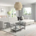 IKEA LANDSKRONA ЛАНДСКРУНА, 5-местный диван, с металлическим шезлонгом Gunnared / бежевого цвета 894.353.39 фото thumb №2