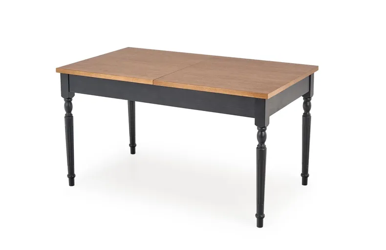 Обідній стіл розкладний HALMAR Rococo 140-220x80 см дуб, чорний фото №13
