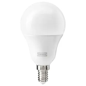 IKEA TRÅDFRI ТРОДФРИ, светодиодная лампочка E14 806 лм, беспроводной тонированный цветной и белый спектр/ опалово-белая сфера 805.474.64 фото