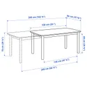 IKEA STRANDTORP СТРАНДТОРП / MÅRENÄS МОРЕНЕС, стіл і 6 крісел, коричневий/чорний Gunnared бежевий, 150/205/260 см 295.188.27 фото thumb №8