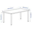 IKEA LAGKAPTEN ЛАГКАПТЕН / ADILS АДІЛС, письмовий стіл, білий / темно-сірий, 140x60 см 294.171.59 фото thumb №5