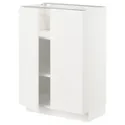 IKEA METOD МЕТОД, напольный шкаф с полками / 2дверцами, белый / белый, 60x37 см 894.631.34 фото thumb №1