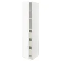 IKEA METOD МЕТОД / MAXIMERA МАКСИМЕРА, высокий шкаф с ящиками, белый Энкёпинг / белая имитация дерева, 40x60x200 см 794.735.53 фото thumb №1