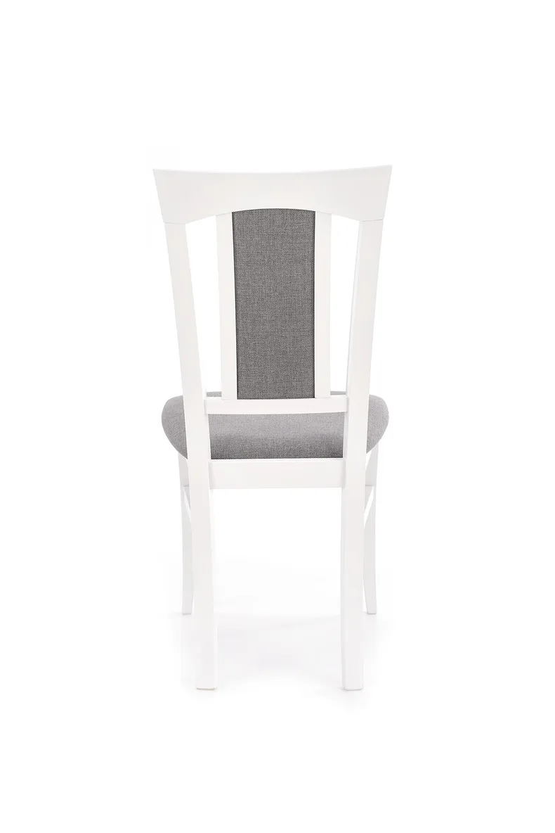 Кухонний стілець дерев'яний HALMAR KONRAD білий/сірий фото №6