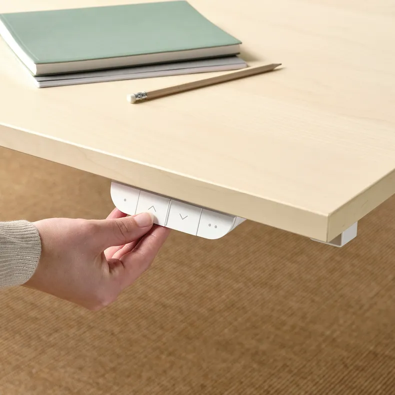 IKEA MITTZON МІТТЗОН, стіл регульований, електричний okl береза / білий, 120x60 см 695.264.82 фото №8