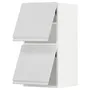 IKEA METOD МЕТОД, навісна шафа гориз 2 дверц нат мех, білий / ВОКСТОРП глянцевий / білий, 40x80 см 993.946.06 фото