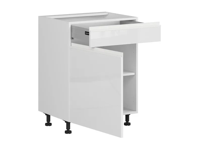 BRW Шкаф кухонный 60 см левый с ящиком soft-close белый глянец, альпийский белый/глянцевый белый FH_D1S_60/82_L/STB-BAL/BIP фото №3