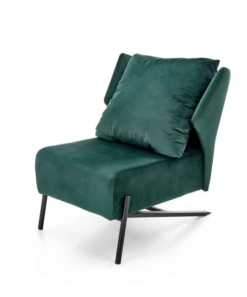 Крісло м'яке HALMAR Victus темно-зелений/чорний фото №1