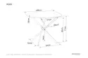 Круглый стеклянный Столик SIGNAL AGIS, прозрачный / хром, 90x90 см фото thumb №19