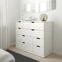 IKEA NORDLI НОРДЛИ, комод с 8 ящиками, белый, 120x99 см 792.395.03 фото thumb №2