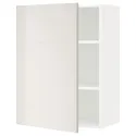 IKEA METOD МЕТОД, шафа навісна із полицями, білий / Ringhult світло-сірий, 60x80 см 494.582.57 фото thumb №1