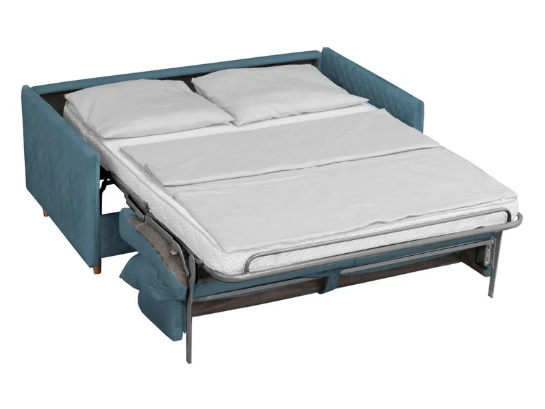 BRW Трехместный диван-кровать Sana велюр синий, Моноли 72 SO-SANA-3F-TK1_BC1177 фото №5