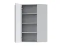 BRW Верхний кухонный шкаф Верди 60 см угловой левый светло-серый матовый, греноловый серый/светло-серый матовый FL_GNWU_60/95_L-SZG/JSZM фото thumb №3