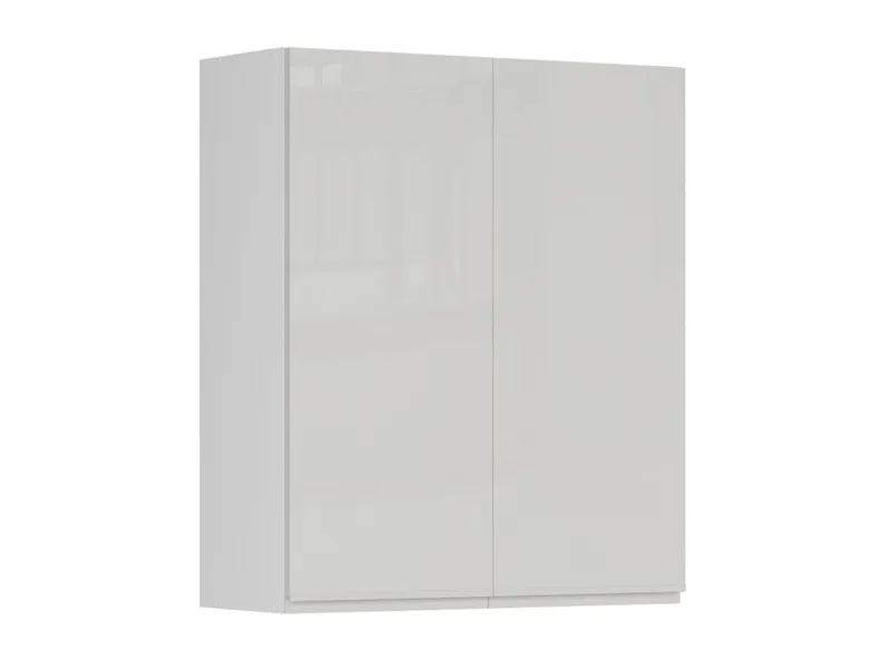 BRW Двухдверный верхний кухонный шкаф Sole 80 см светло-серый глянец, альпийский белый/светло-серый глянец FH_G_80/95_L/P-BAL/XRAL7047 фото №2
