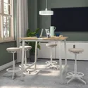 IKEA MITTZON МІТТЗОН, стіл для конференцій, дуб okl/білий, 140x108x105 см 695.334.68 фото thumb №2