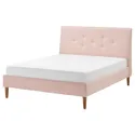 IKEA IDANÄS ІДАНЕС, каркас ліжка з оббивкою, Gunnared блідо-рожевий, 160x200 см 604.589.44 фото thumb №1