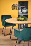 Кухонний стіл HALMAR LOOPER 2 120x120 см, стільниця - дуб золотий, ніжки - чорні фото thumb №4