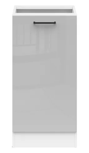 BRW Кухонна тумба Junona Line 40 см ліворуч світло-сірий глянець, світло-сірий глянець D1D/40/82_L_BBL-BI/JSZP фото