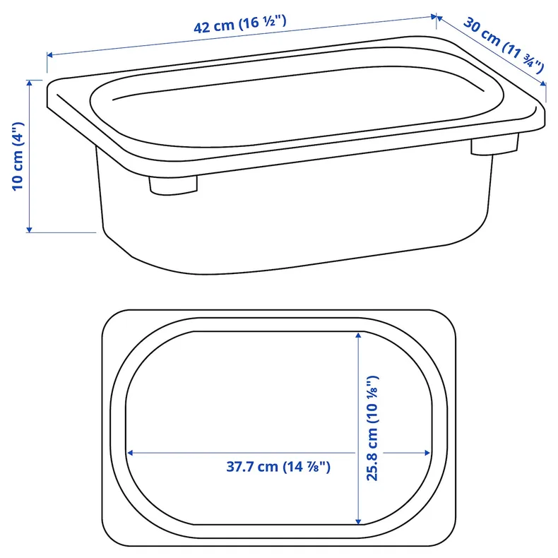 IKEA TROFAST, контейнер, белый, 42x30x10 см 505.820.72 фото №3