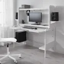 IKEA FREDDE ФРЕДДЕ, геймерский стол, белый, 140 / 185x74x146 см 104.510.68 фото thumb №2
