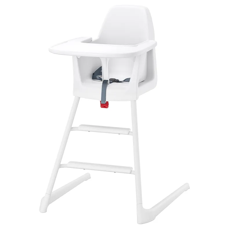 IKEA LANGUR ЛАНГУР, детский / высокий стул+столешницей, белый 492.525.53 фото №1