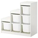IKEA TROFAST ТРУФАСТ, комбінація для зберіган +контейнери, білий, 99x44x94 см 290.428.77 фото thumb №1