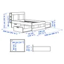 IKEA BRIMNES БРІМНЕС, меблі для спальні, компл із 2 предм, білий, 140x200 см 094.879.02 фото thumb №6