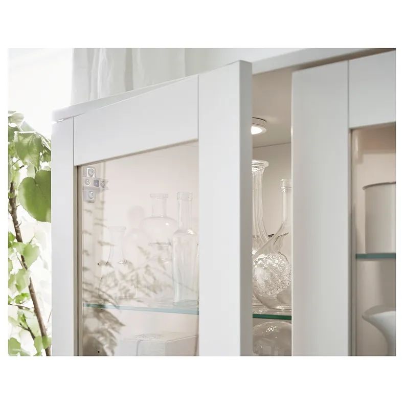 IKEA BRIMNES БРІМНЕС, шафа зі скляними дверцятами, білий, 80x190 см 904.098.72 фото №5