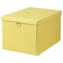 IKEA NIMM НІММ, коробка для зберігання з кришкою, жовтий, 35x50x30 см 705.959.93 фото