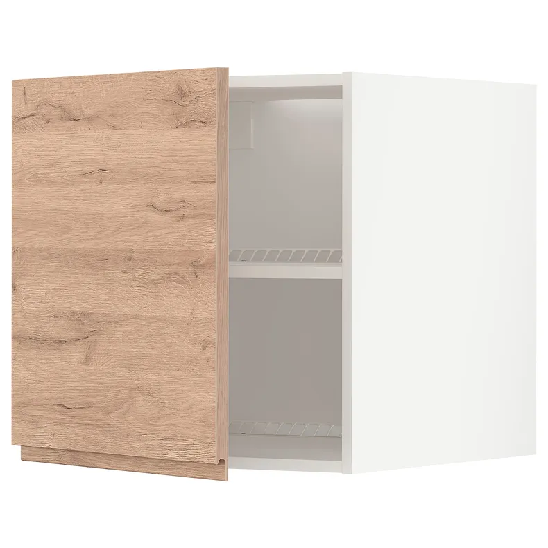 IKEA METOD МЕТОД, верхня шафа для холодильн / мороз кам, білий / Voxtorp імітація. дуб, 60x60 см 094.664.76 фото №1