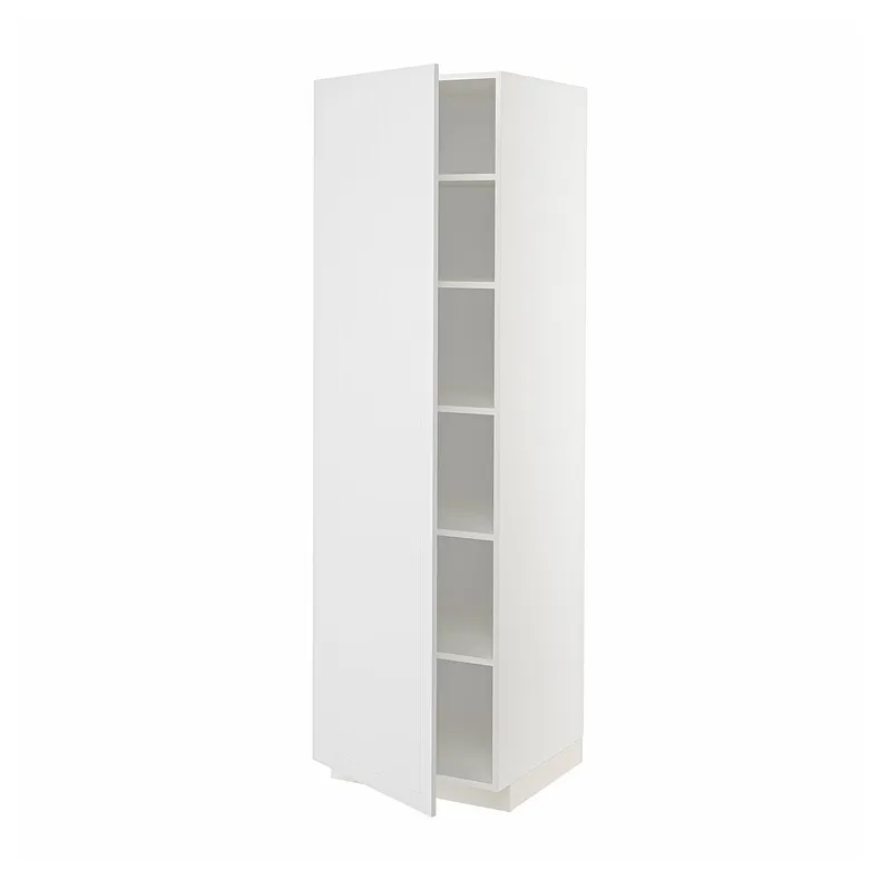 IKEA METOD МЕТОД, висока шафа із полицями, білий / стенсундський білий, 60x60x200 см 894.605.74 фото №1